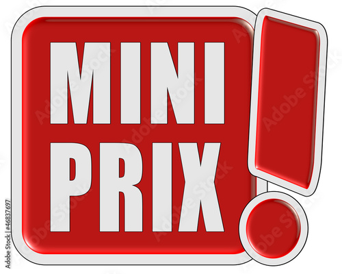 Illustration: !-Schild rot quad MINI PRIX !-Schild rot quad MINI PRIX