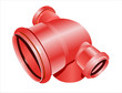 Red plumbing pipe