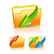 Vector folders icons set