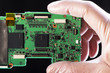 Componentes electrónicos en el laboratorio
