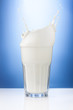 Splash of milk in a glass