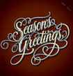 SEASON'S GREETINGS hand lettering (vector)