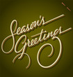 SEASON'S GREETINGS hand lettering (vector)