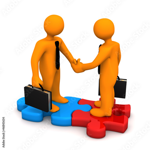 Illustration: Handshake Puzzle Handshake Puzzle
