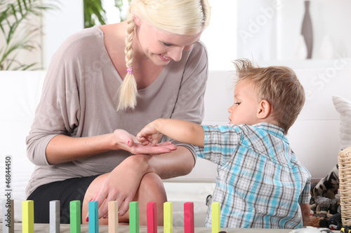 Photo: mother and child playing mother and child playing