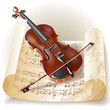 Classical violin in retro style