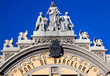 Port Authority Building Statues Barcelona Spain