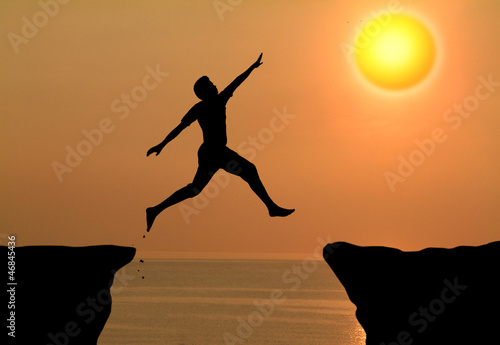 Illustration: man jumping man jumping