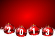 new year illustration with christmas balls
