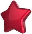 Red star blank award decoration. Prestige leadership