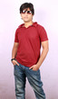 yong indian male model wearing t-shirt