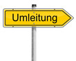 Schild Umleitung