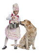 Foto: Bambina cucina per il cane Bambina cucina per il cane