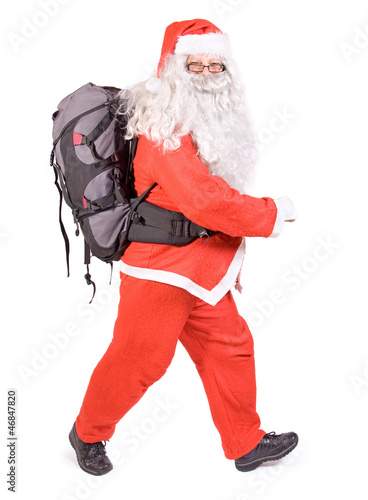 Photo: Santa Claus with backpack Santa Claus with backpack