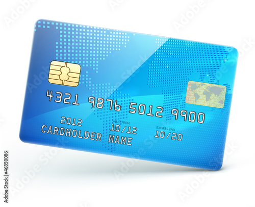 Illustration: blue credit card blue credit card