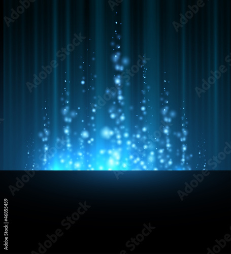 Vector: abstract blue north shining star blurred lines background. dark abstract blue north shining star blurred lines background. dark