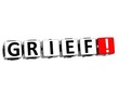 3D Grief Button Click Here Block Text