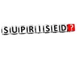 3D Suprised Button Click Here Block Text