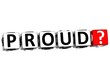 3D Proud Button Click Here Block Text