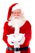 Santa Claus holding something