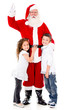 Happy Santa Claus with kids