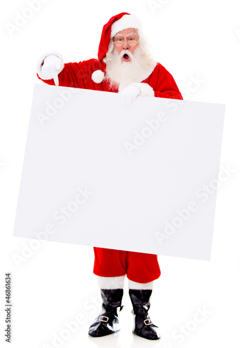Photo: Surprised Santa with a banner Surprised Santa with a banner