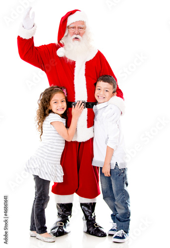 Photo: Happy Santa Claus with kids Happy Santa Claus with kids
