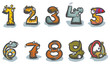 Cartoon Animal Numbers.