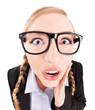 Photo of a funny surprised girl