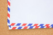 Vintage envelope on board.
