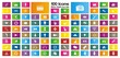 100 metro style rectangle icon sets