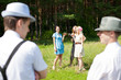 Girls and boys at the party