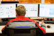 Operator works in a control room