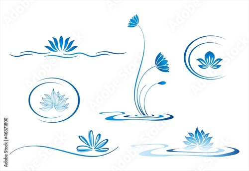 Vector: water lily , Buddha , Eco friendly business logo design water lily , Buddha , Eco friendly business logo design