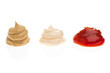 Senf, Mayonnaise und Ketchup