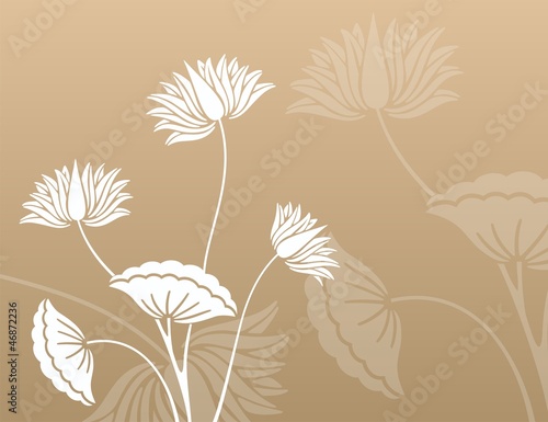 Vector: water lilies, Buddha , Zen , yoga, beauty, royal India water lilies, Buddha , Zen , yoga, beauty, royal India