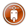 Orange Glossy Button "Scooter"