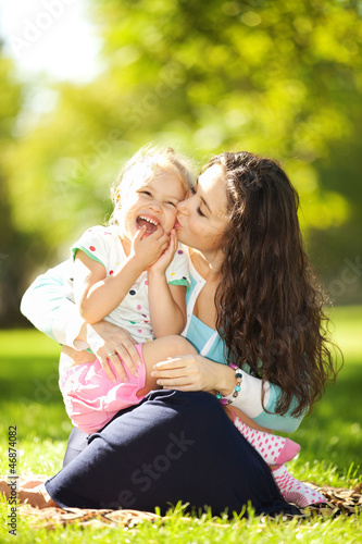 Photo: Mother and daughter in the park Mother and daughter in the park