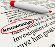 Knowledge Word Dictionary Definition Cirlced