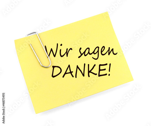 Photo: Wir sagen Danke Wir sagen Danke
