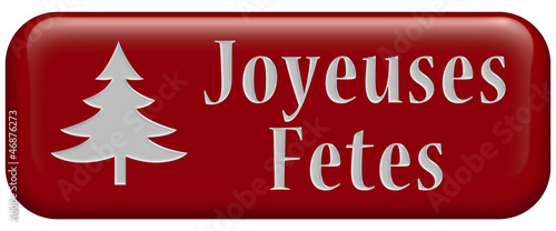 Illustration: Button Zugu rot JOYEUSES FETES Button Zugu rot JOYEUSES FETES