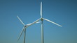 Turbines in a windfarm generating alternative energy.