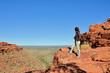Hiker at Kings Canyon Looking at the Beautiful Landscape