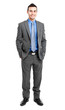 Full length businessman isolated on white