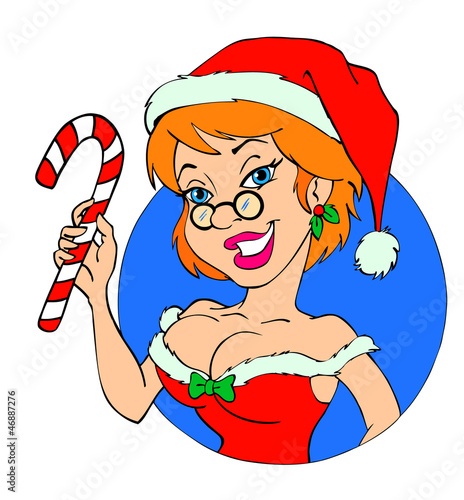 Illustration: Sexy Mrs. Claus Christmas Sexy Mrs. Claus Christmas