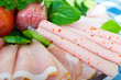 Wurstteller mit Schinken, Fleischwurst und Mettwurst