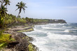 waves toward the cliffs of varkala
