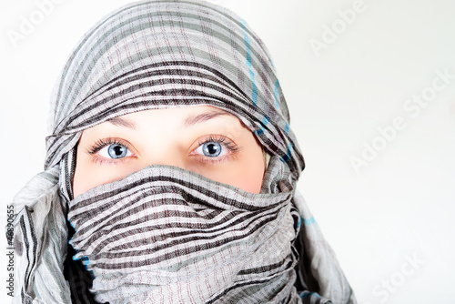 Photo: woman with kefiah woman with kefiah