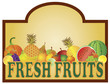 Fresh Fruits Stand Signage Illustration