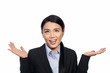 Asian businesswoman shrugging her shoulders